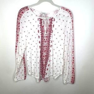Lucky Brand Women's Medium Floral Blouse